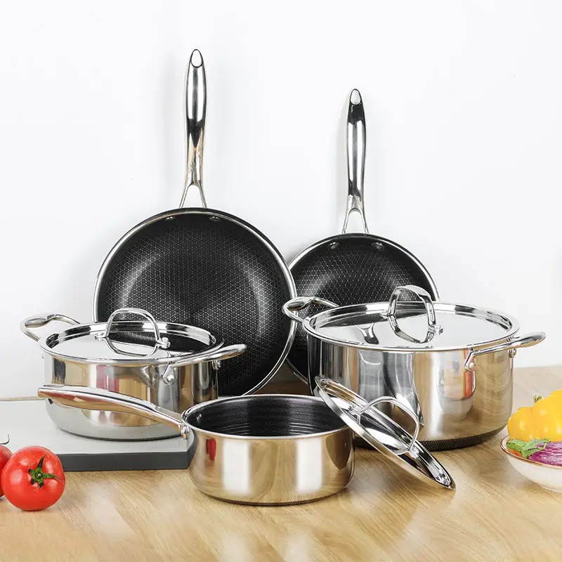 Triply Stainless Steel Cookware Set Kitchen